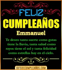 Frases de Cumpleaños Emmanuel